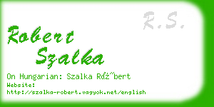 robert szalka business card